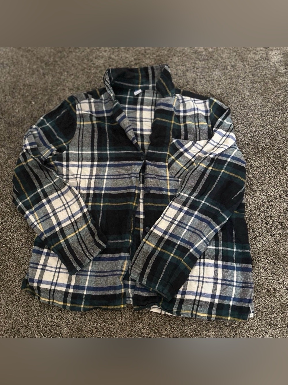 Old Navy Plaid Long Sleeve Top Size Small 0378